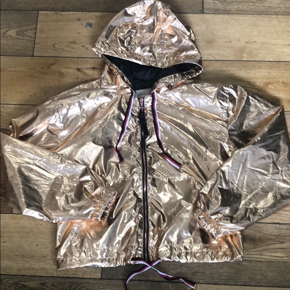 (Sold) Ashley by 26 Rose Gold Cropped Windbreaker - Picture 4 of 8
